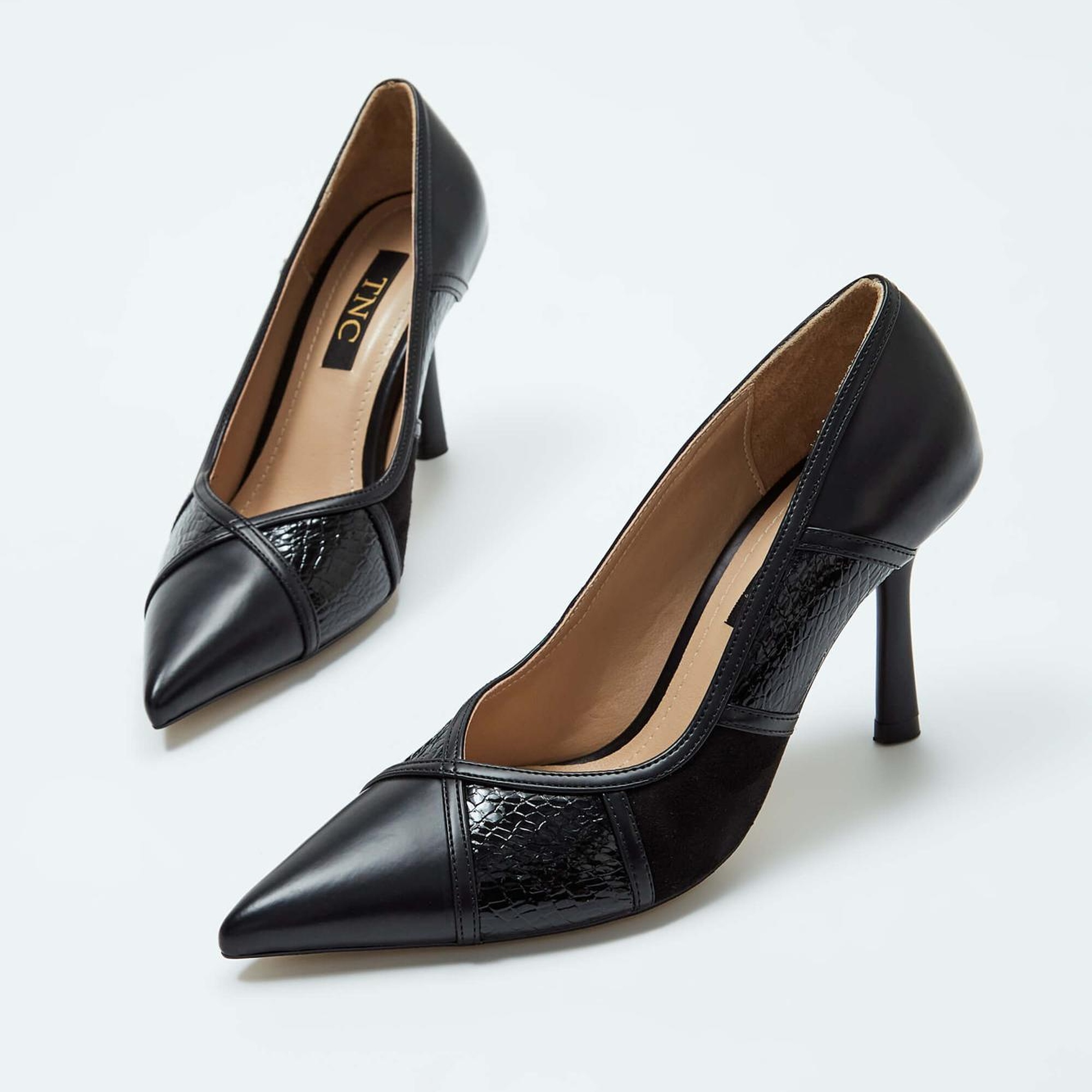 Tamer Tanca Kadın Vegan Siyah Stiletto Ayakkabı