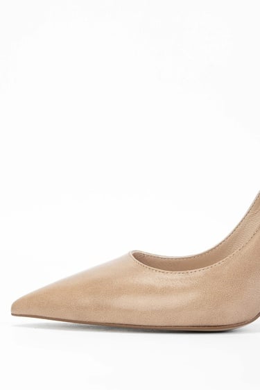  Tamer Tanca Kadın Vegan Bej Stiletto Ayakkabı