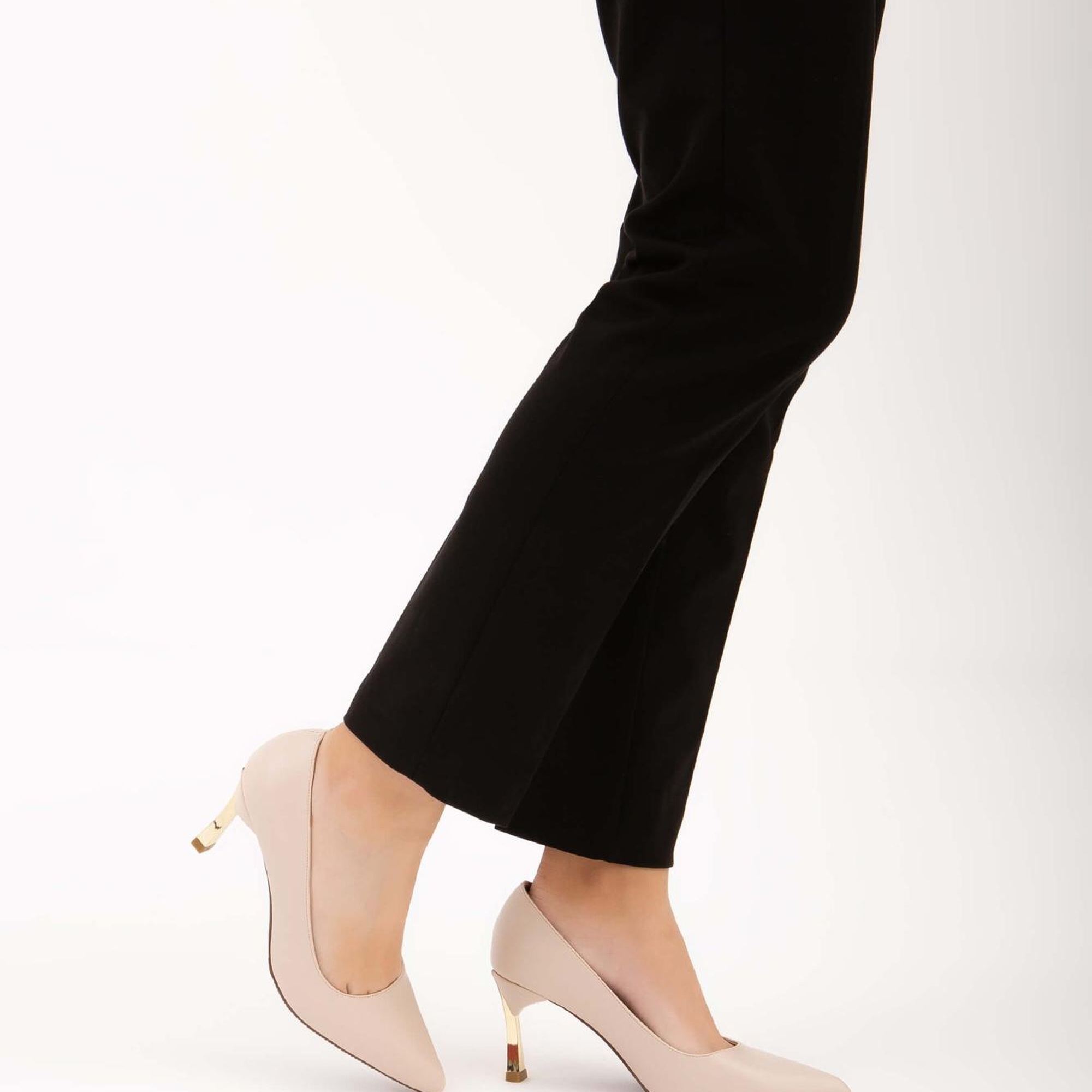 Tamer Tanca Kadın Vegan Bej Stiletto Ayakkabı