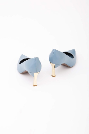  Tamer Tanca Kadın Vegan Mavi Stiletto Ayakkabı