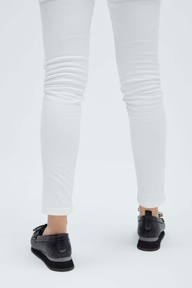  Tamer Tanca Kadın Hakiki Deri Siyah Loafer Ayakkabı