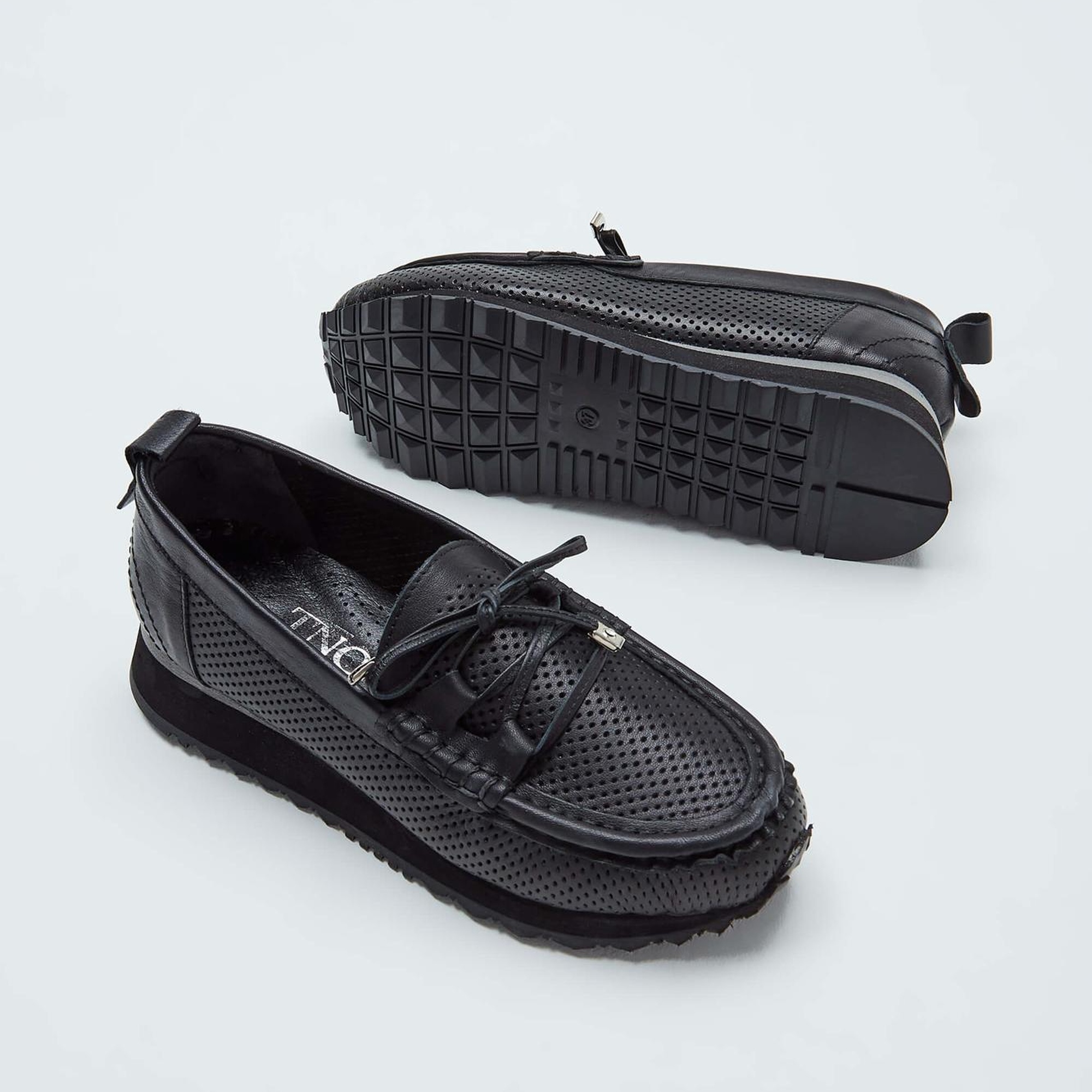 Tamer Tanca Kadın Hakiki Deri Siyah Loafer Ayakkabı