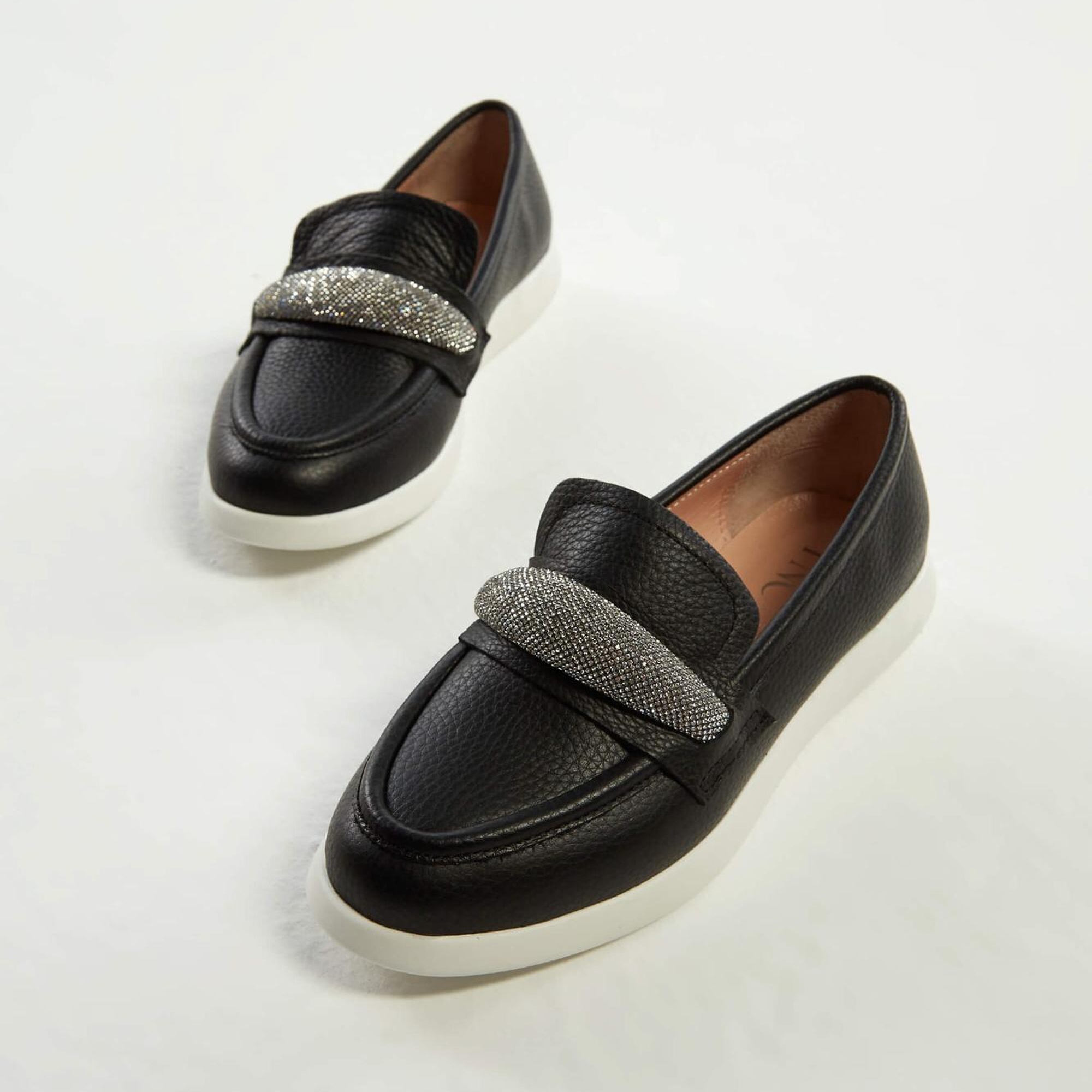 Tamer Tanca Kadın Hakiki Deri Siyah Deri Loafer Ayakkabı