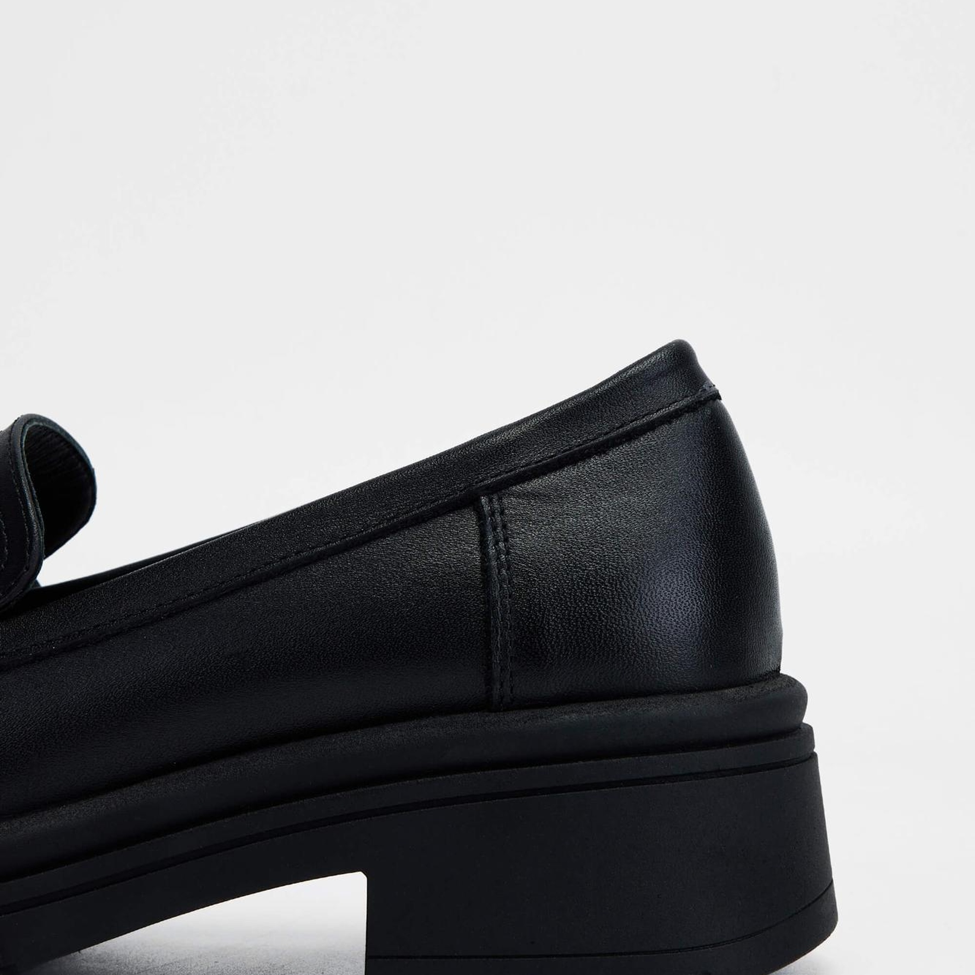 Tamer Tanca Kadın Hakiki Deri Siyah Deri Loafer Ayakkabı