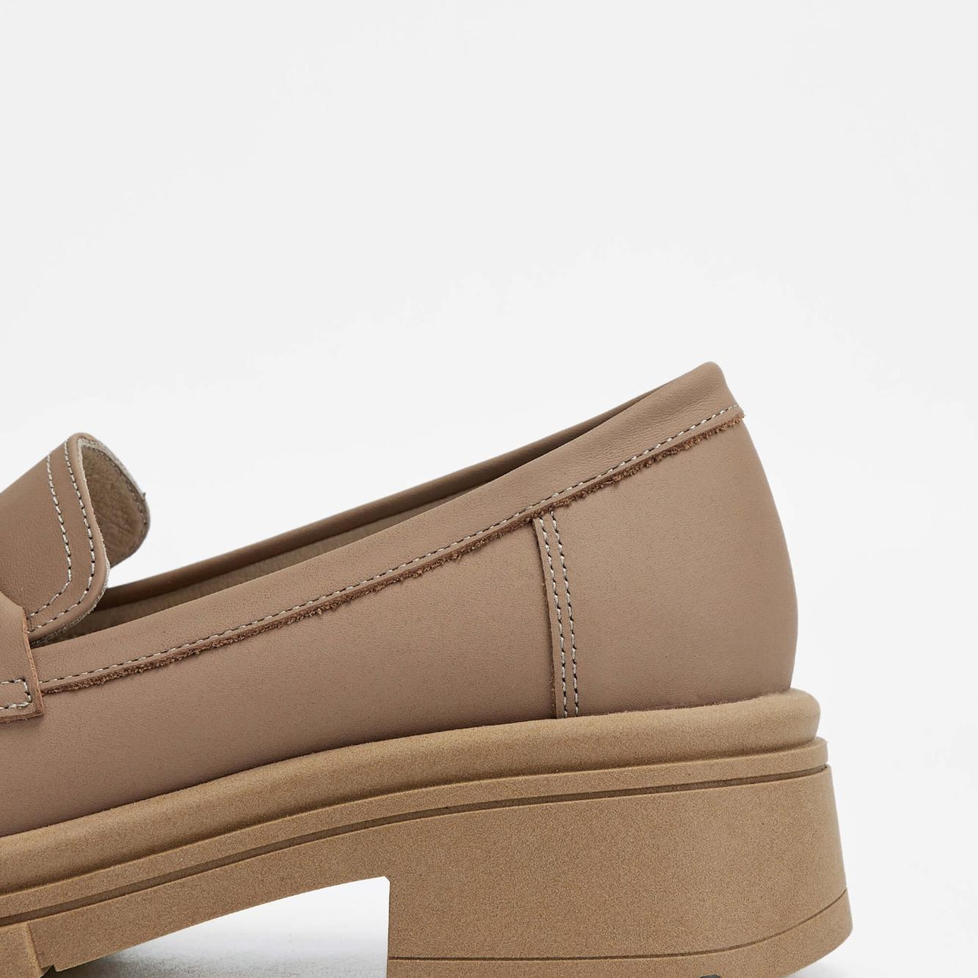 Tamer Tanca Kadın Hakiki Deri Karamel Loafer Ayakkabı