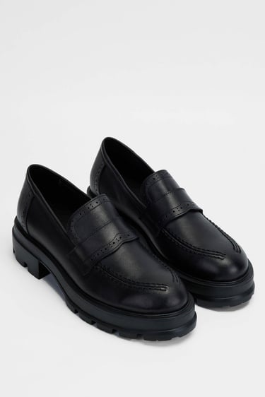  Tamer Tanca Kadın Hakiki Deri Siyah Deri Loafer Ayakkabı