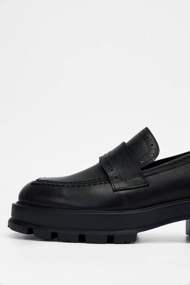  Tamer Tanca Kadın Hakiki Deri Siyah Deri Loafer Ayakkabı