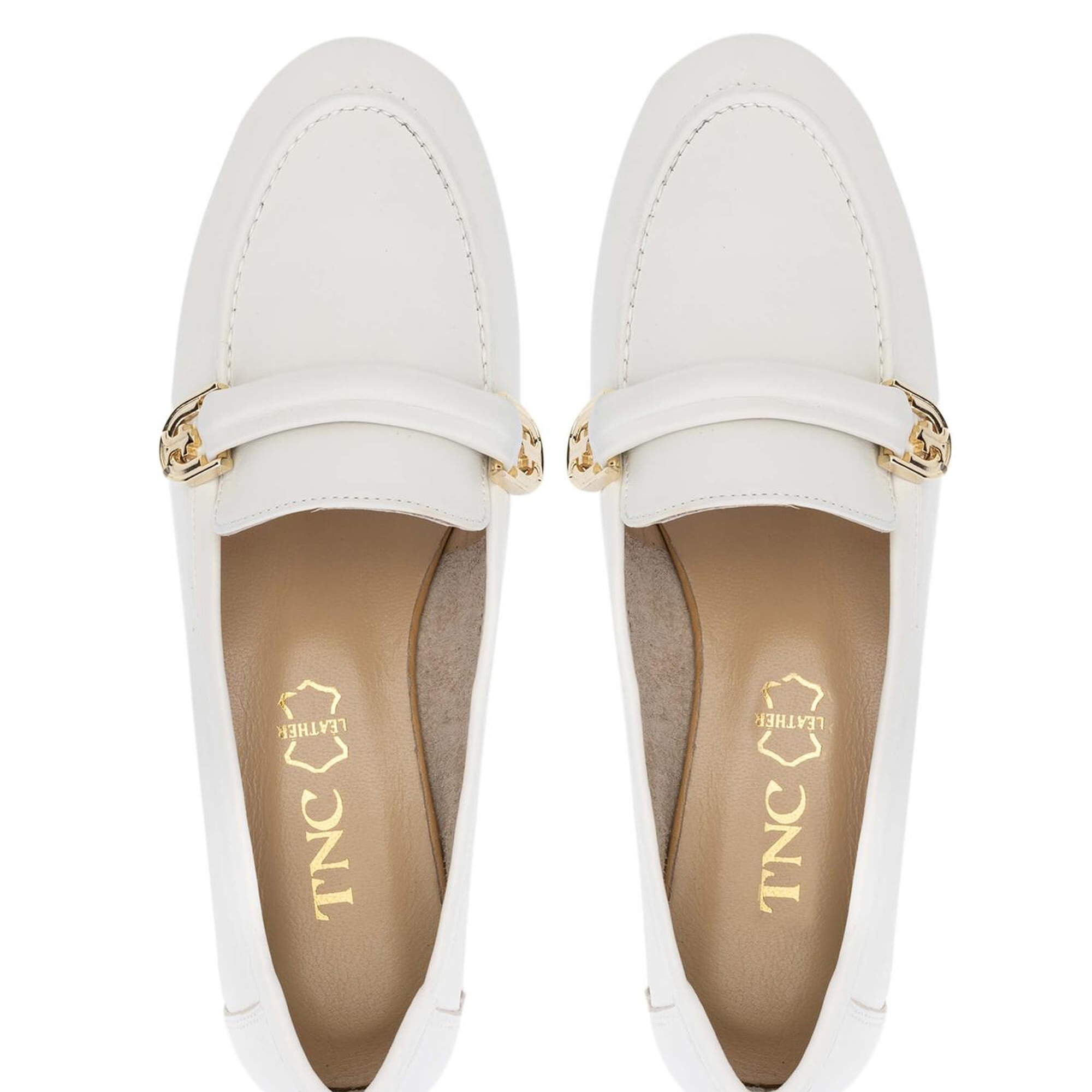 Tamer Tanca Kadın Hakiki Deri Bej Loafer Ayakkabı