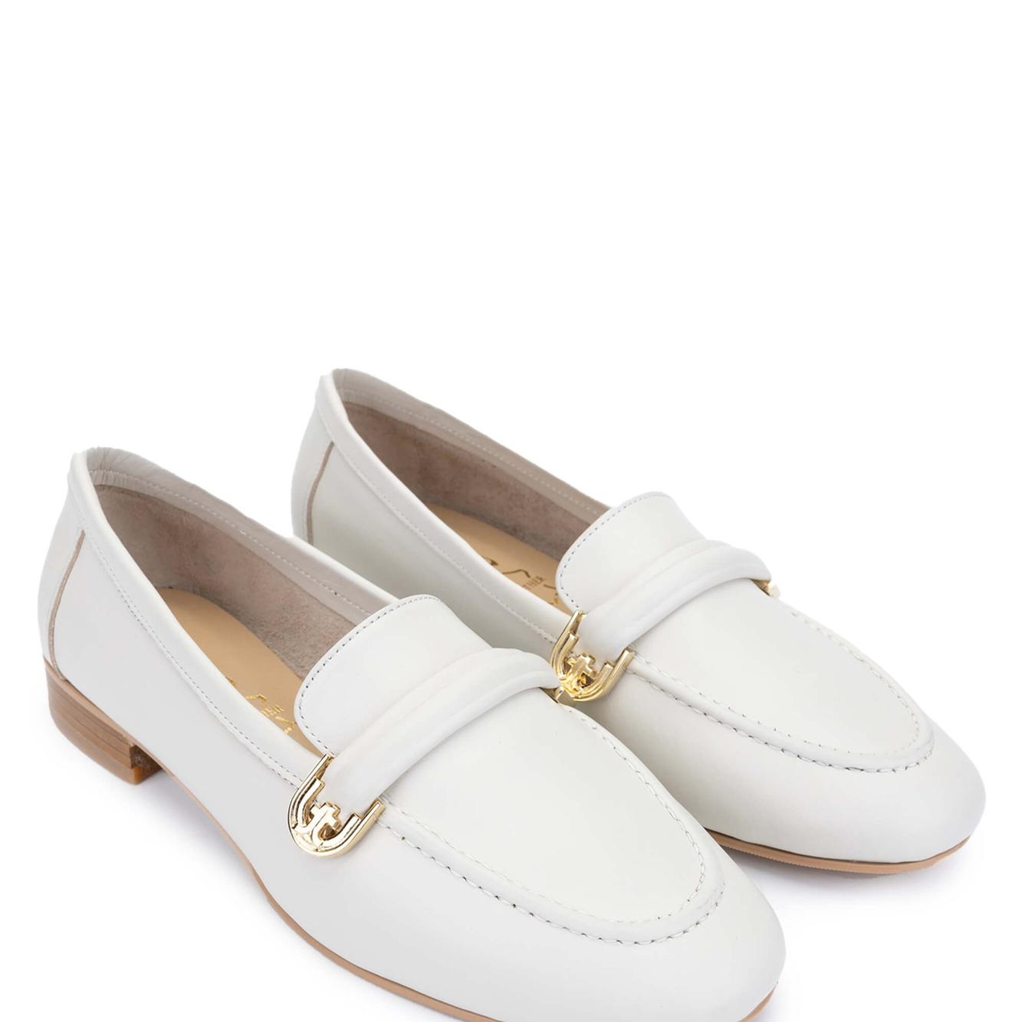 Tamer Tanca Kadın Hakiki Deri Bej Loafer Ayakkabı