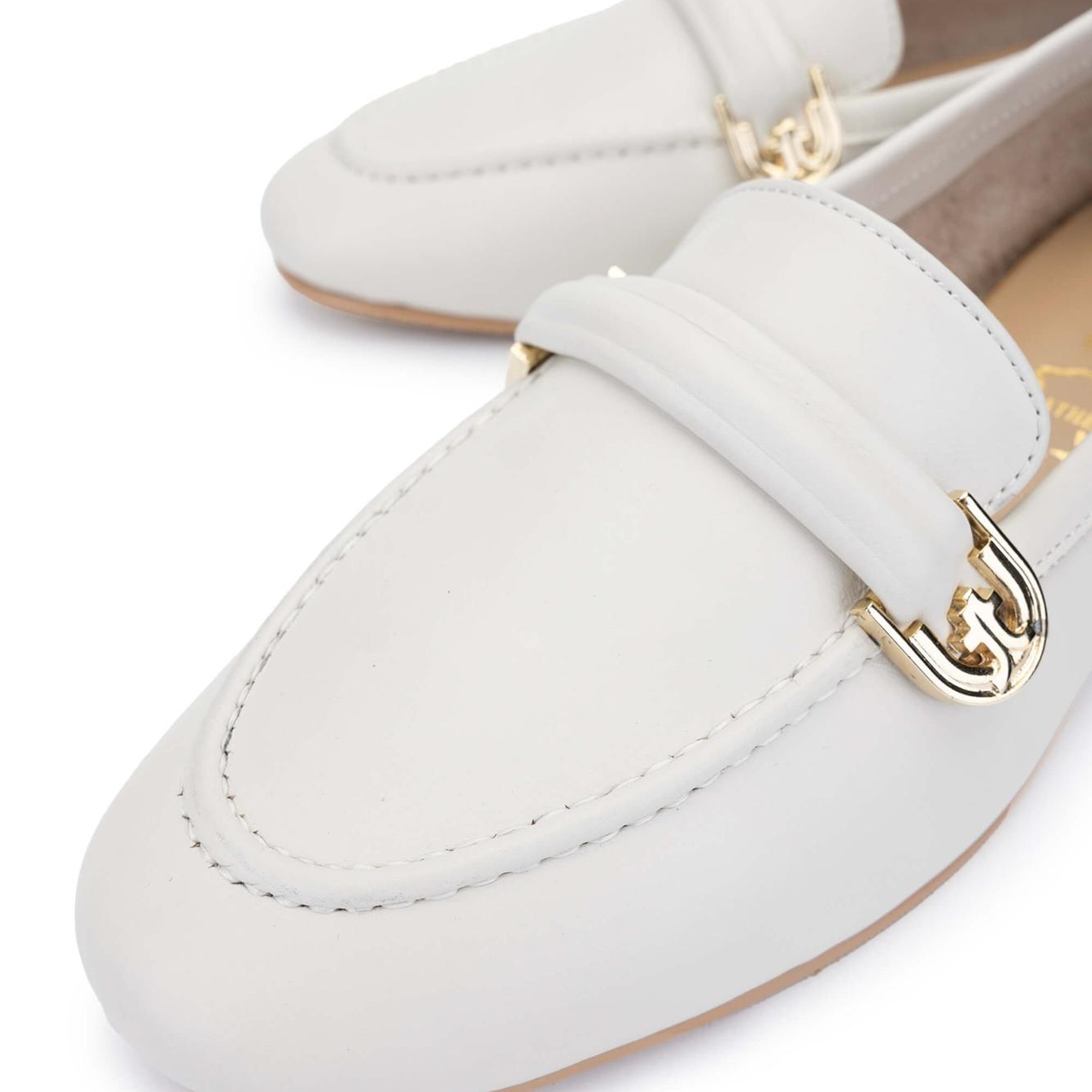 Tamer Tanca Kadın Hakiki Deri Bej Loafer Ayakkabı