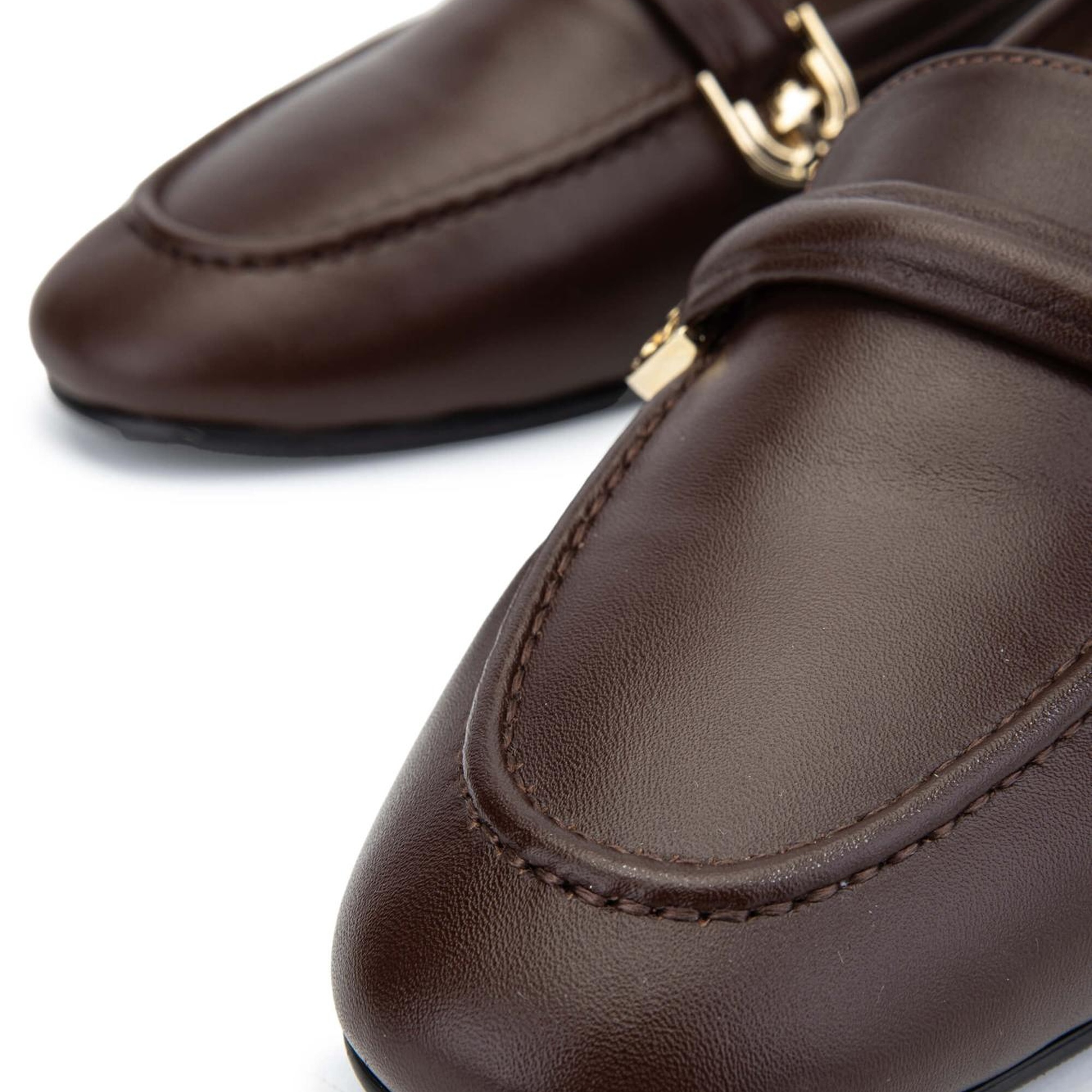 Tamer Tanca Kadın Hakiki Deri Kahverengi Loafer Ayakkabı