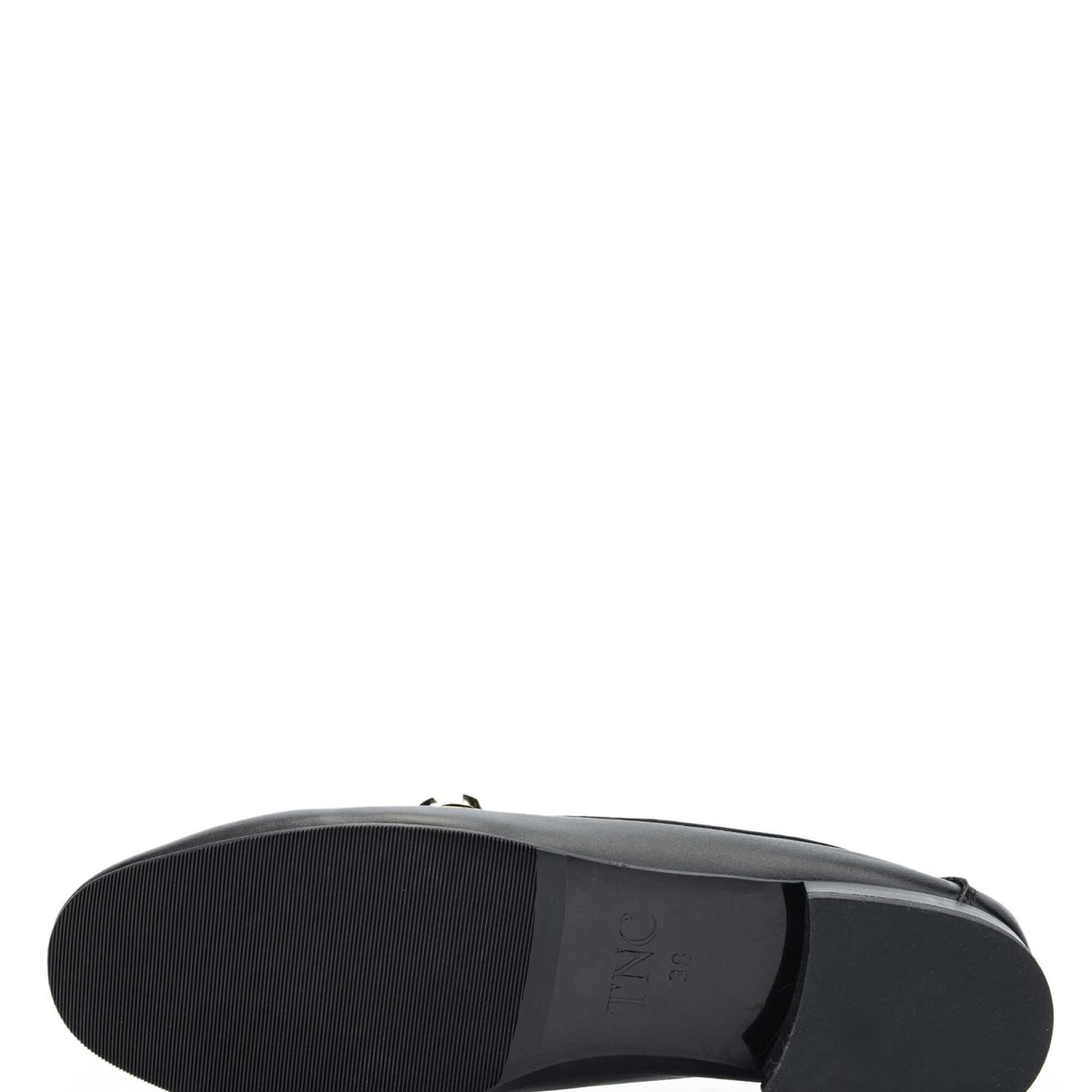 Tamer Tanca Kadın Hakiki Deri Siyah Deri Loafer Ayakkabı