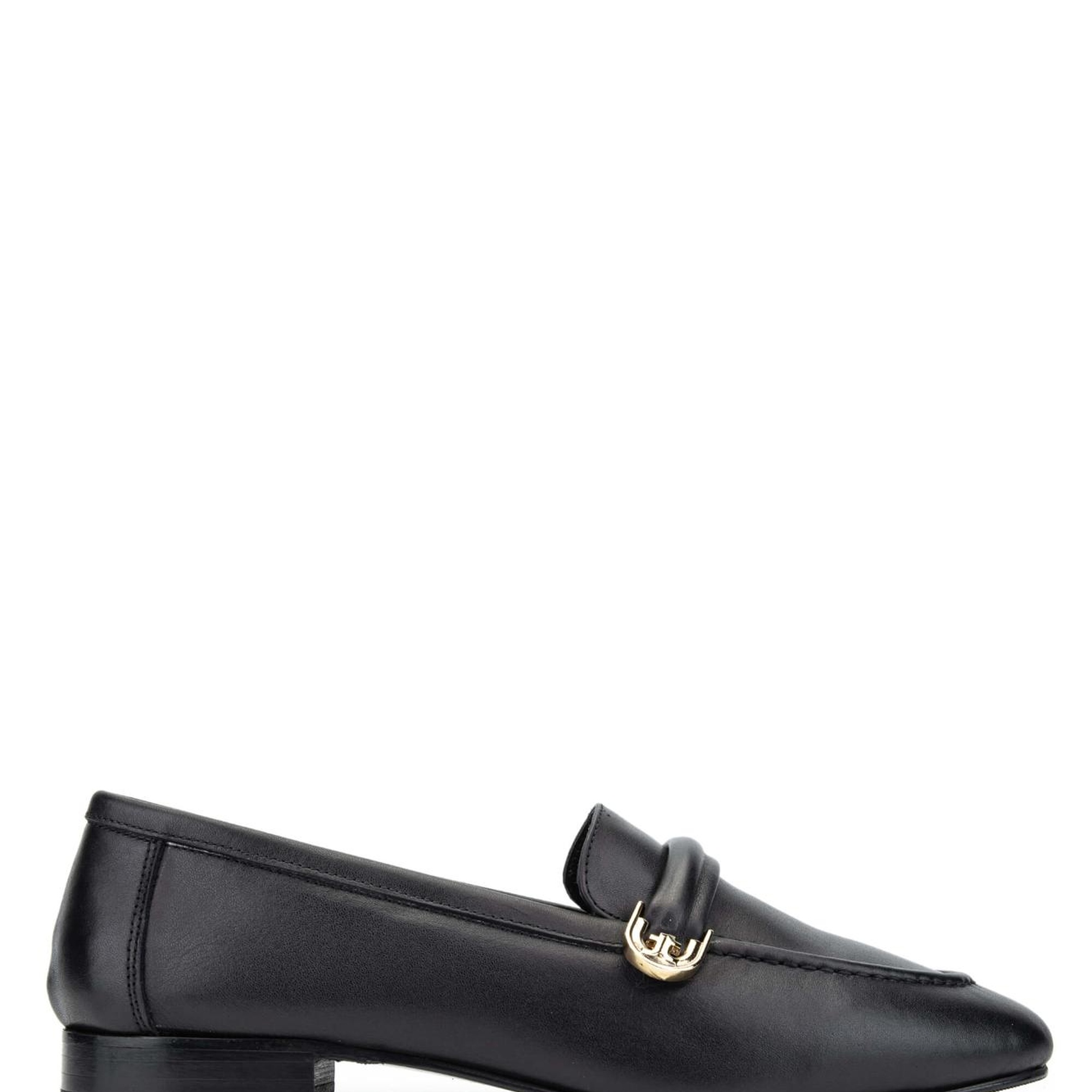 Tamer Tanca Kadın Hakiki Deri Siyah Deri Loafer Ayakkabı