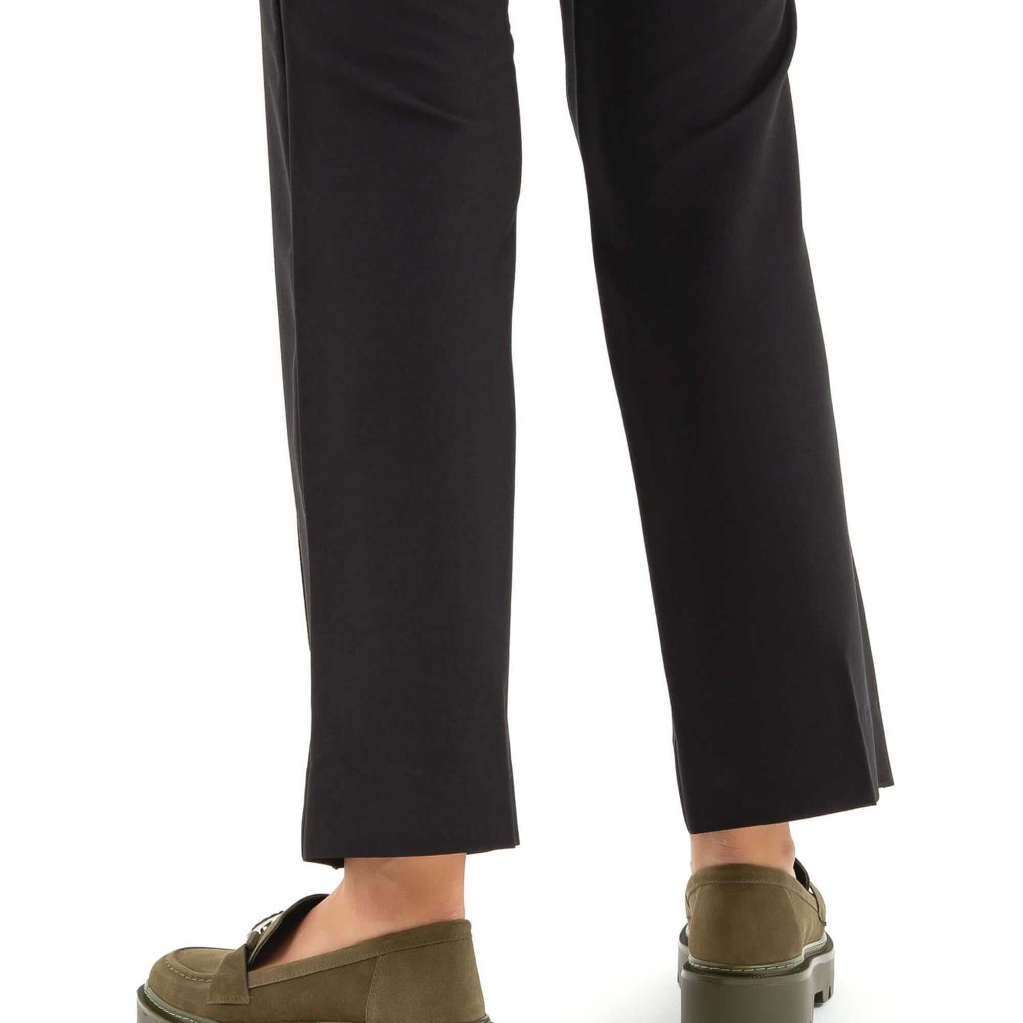 Tamer Tanca Kadın Vegan Haki Süet Loafer Ayakkabı