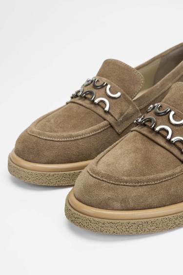  Tamer Tanca Kadın Hakiki Deri Kahverengi Loafer Ayakkabı