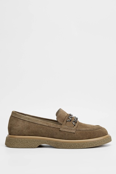  Tamer Tanca Kadın Hakiki Deri Kahverengi Loafer Ayakkabı