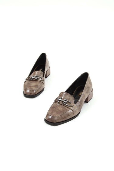  Tamer Tanca Kadın Hakiki Deri Vizon Rugan Loafer Ayakkabı