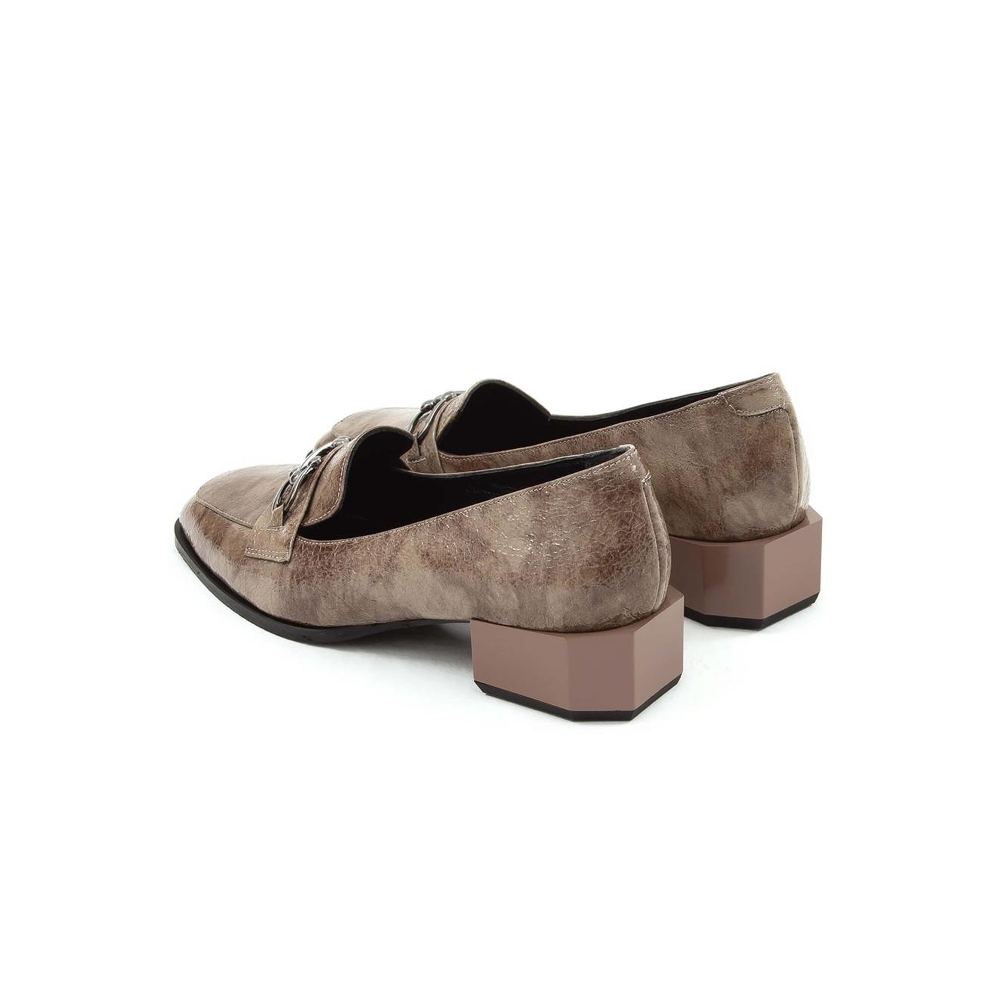 Tamer Tanca Kadın Hakiki Deri Vizon Rugan Loafer Ayakkabı