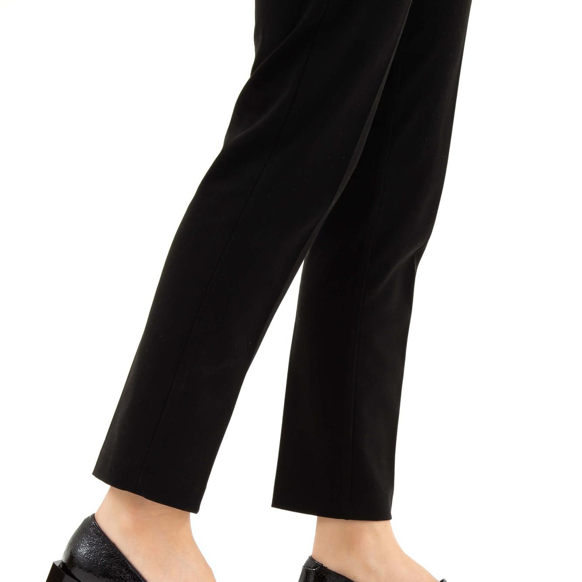 Tamer Tanca Kadın Hakiki Deri Siyah Rugan Loafer Ayakkabı