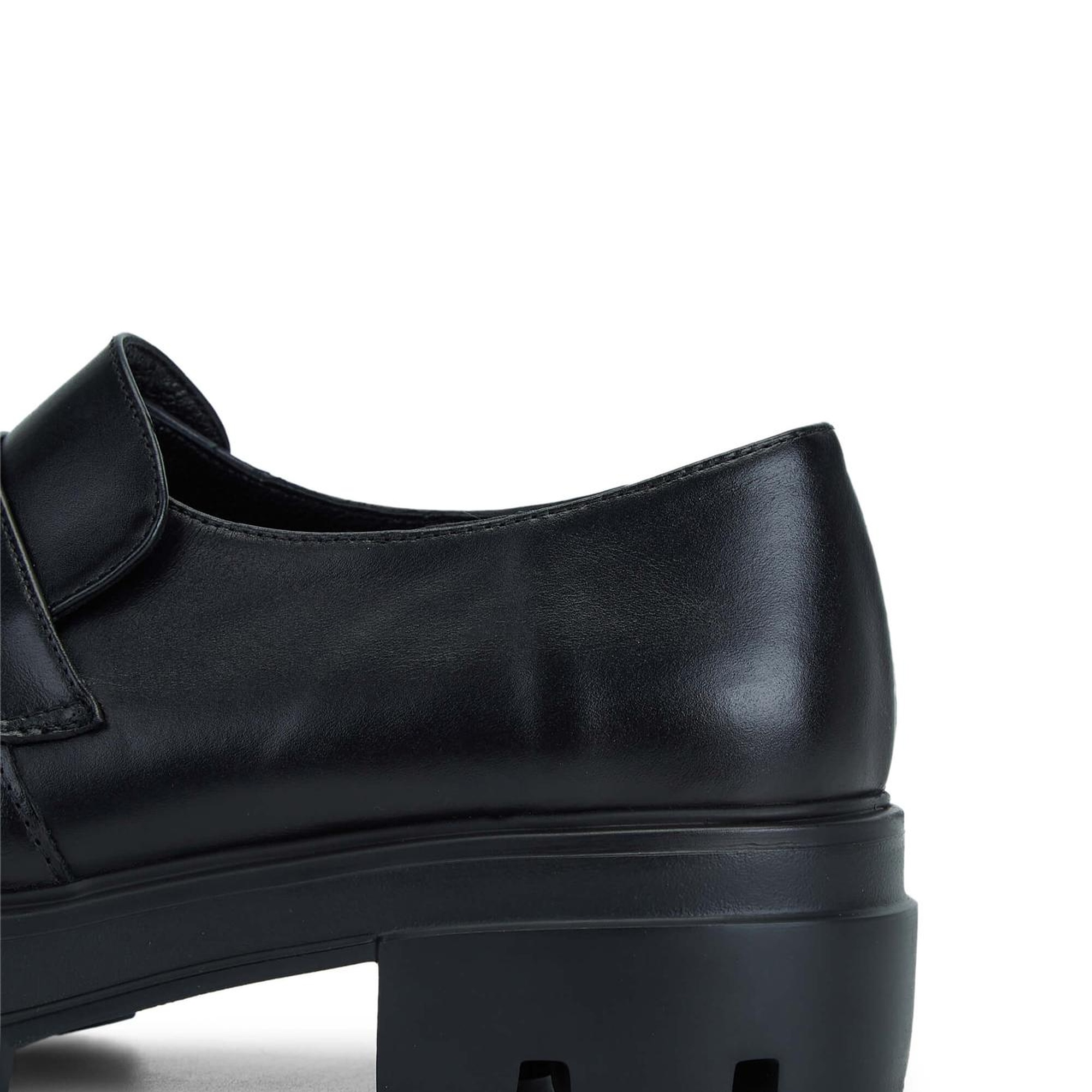 Tamer Tanca Kadın Hakiki Deri Siyah Deri Loafer Ayakkabı