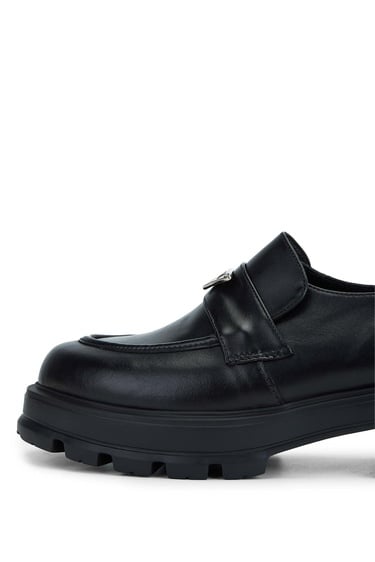  Tamer Tanca Kadın Hakiki Deri Siyah Deri Loafer Ayakkabı