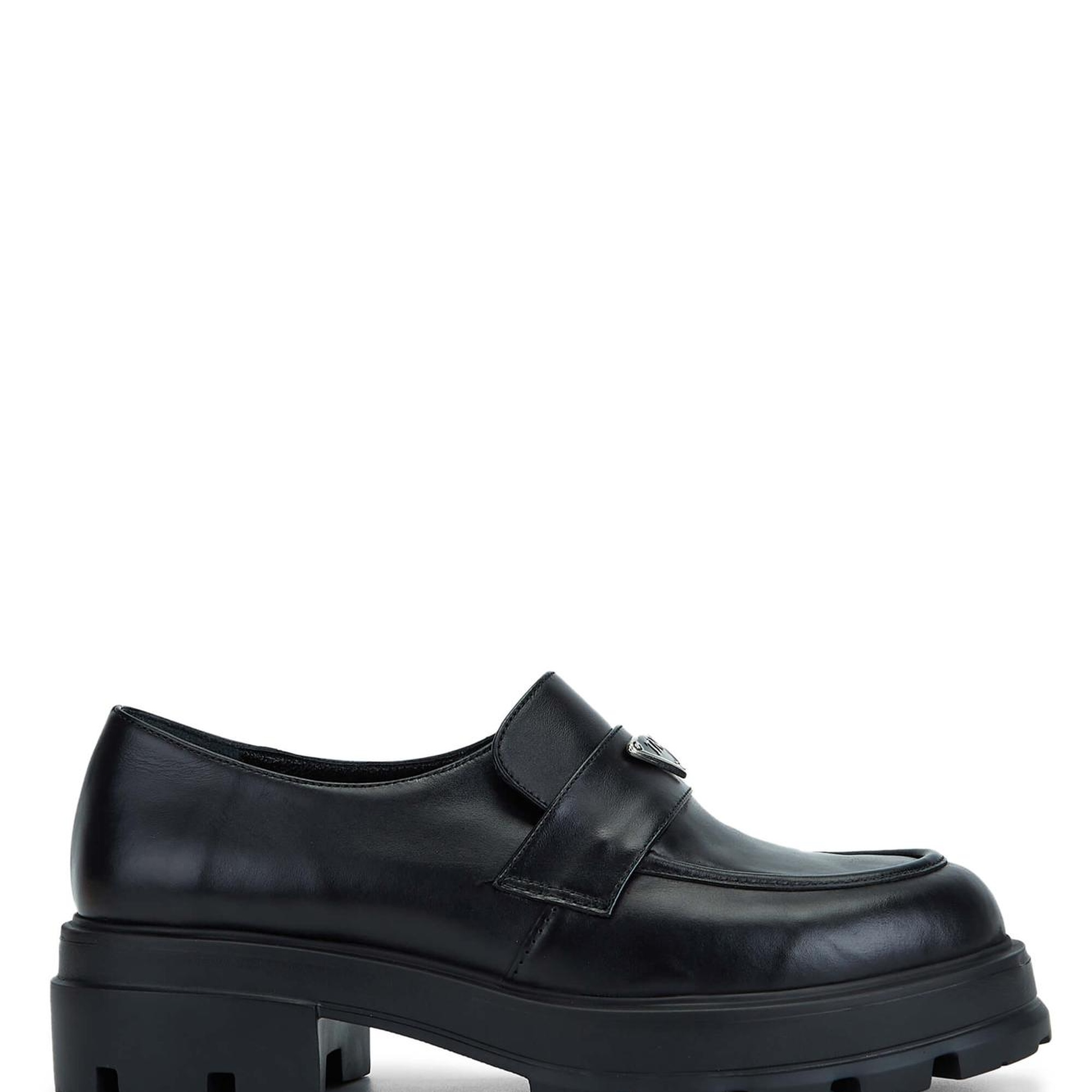 Tamer Tanca Kadın Hakiki Deri Siyah Deri Loafer Ayakkabı