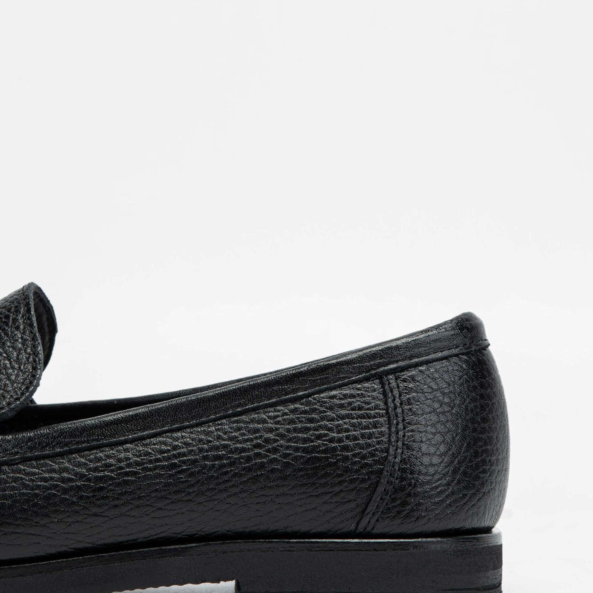 Tamer Tanca Kadın Hakiki Deri Siyah Loafer Ayakkabı