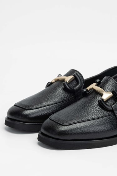  Tamer Tanca Kadın Hakiki Deri Siyah Loafer Ayakkabı