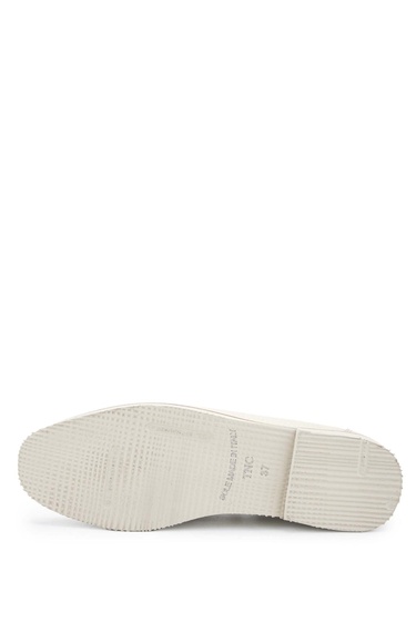  Tamer Tanca Kadın Hakiki Deri Bej Loafer Ayakkabı