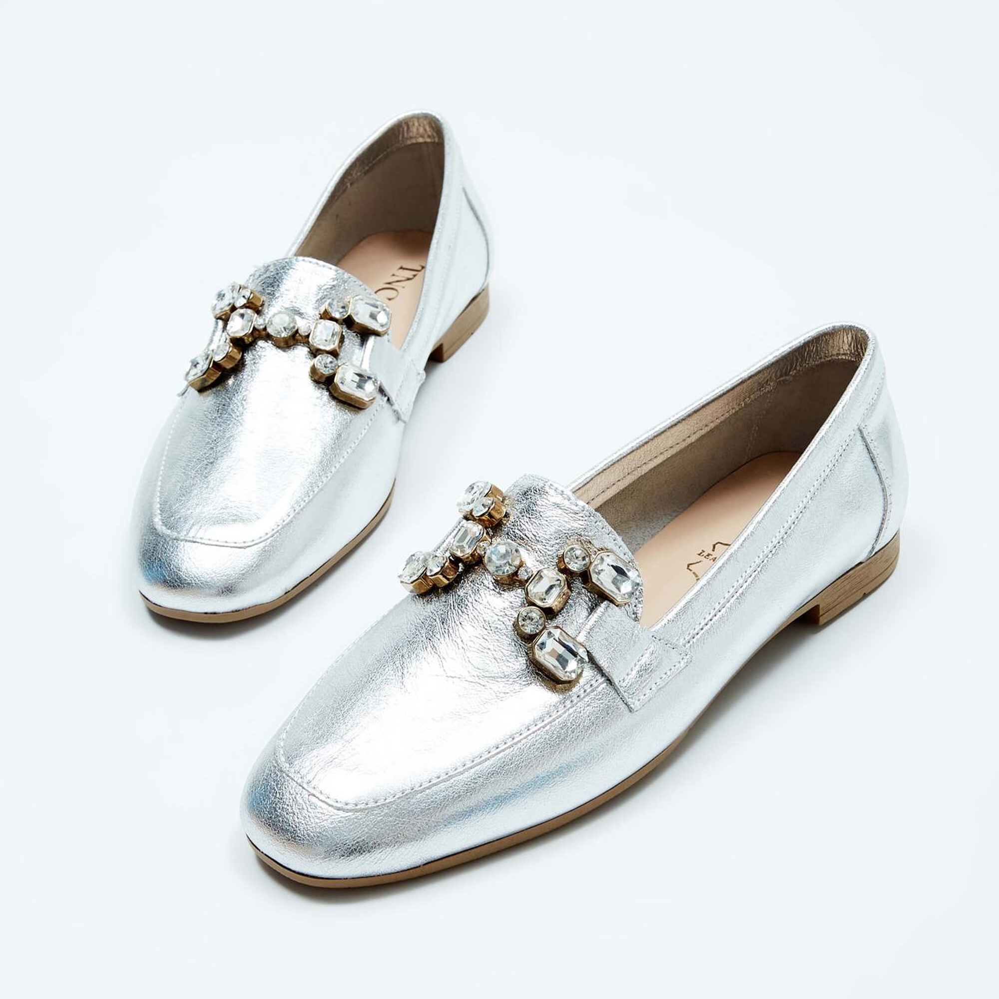 Tamer Tanca Kadın Hakiki Deri Gri Loafer Ayakkabı