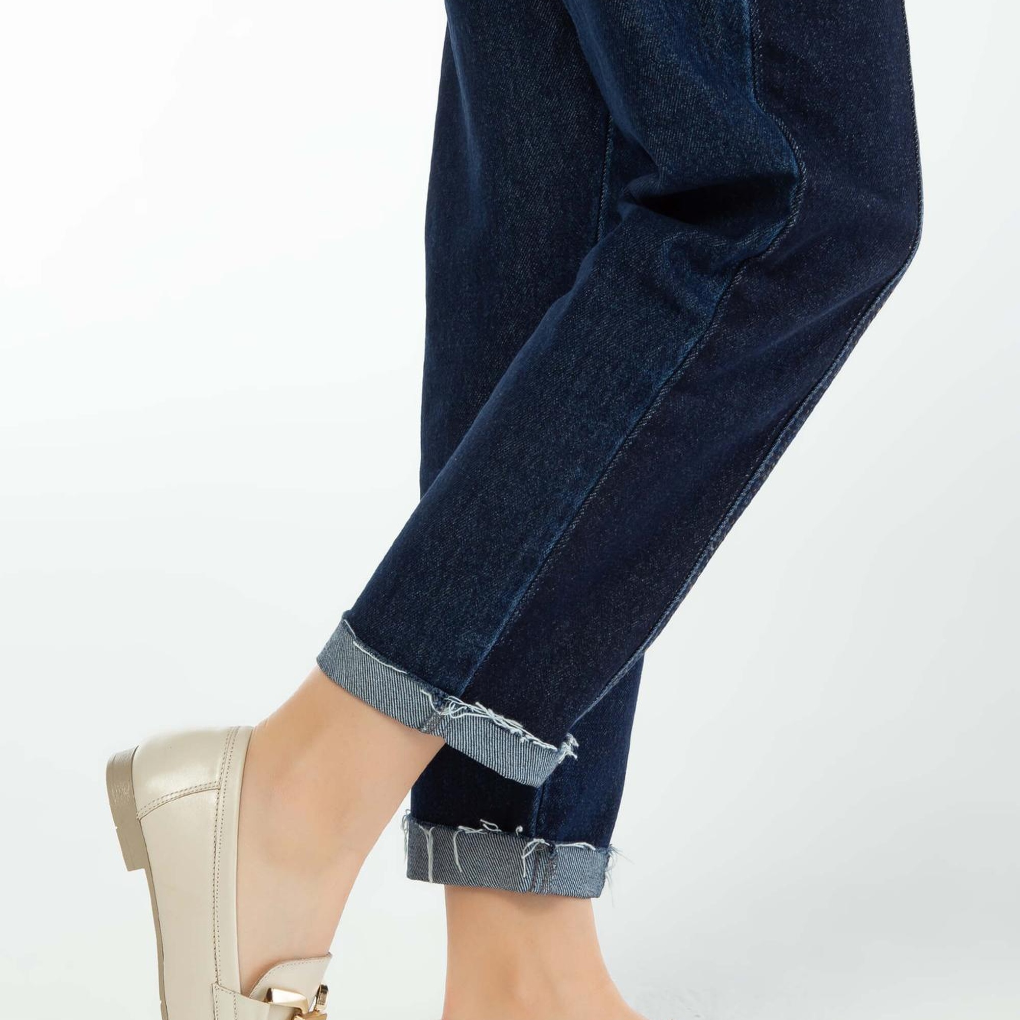 Tamer Tanca Kadın Hakiki Deri Bej Loafer Ayakkabı