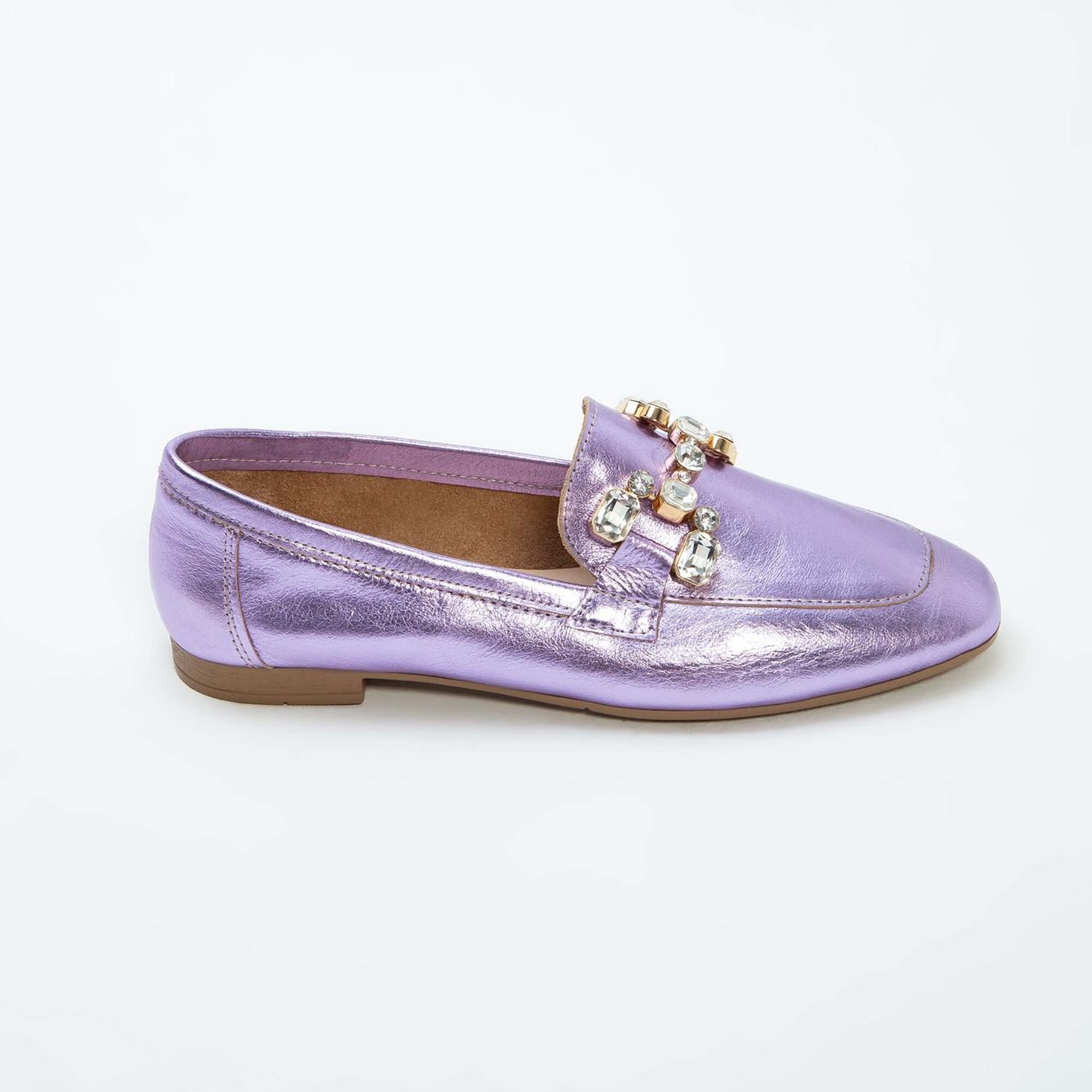 Tamer Tanca Kadın Hakiki Deri Mor Loafer Ayakkabı