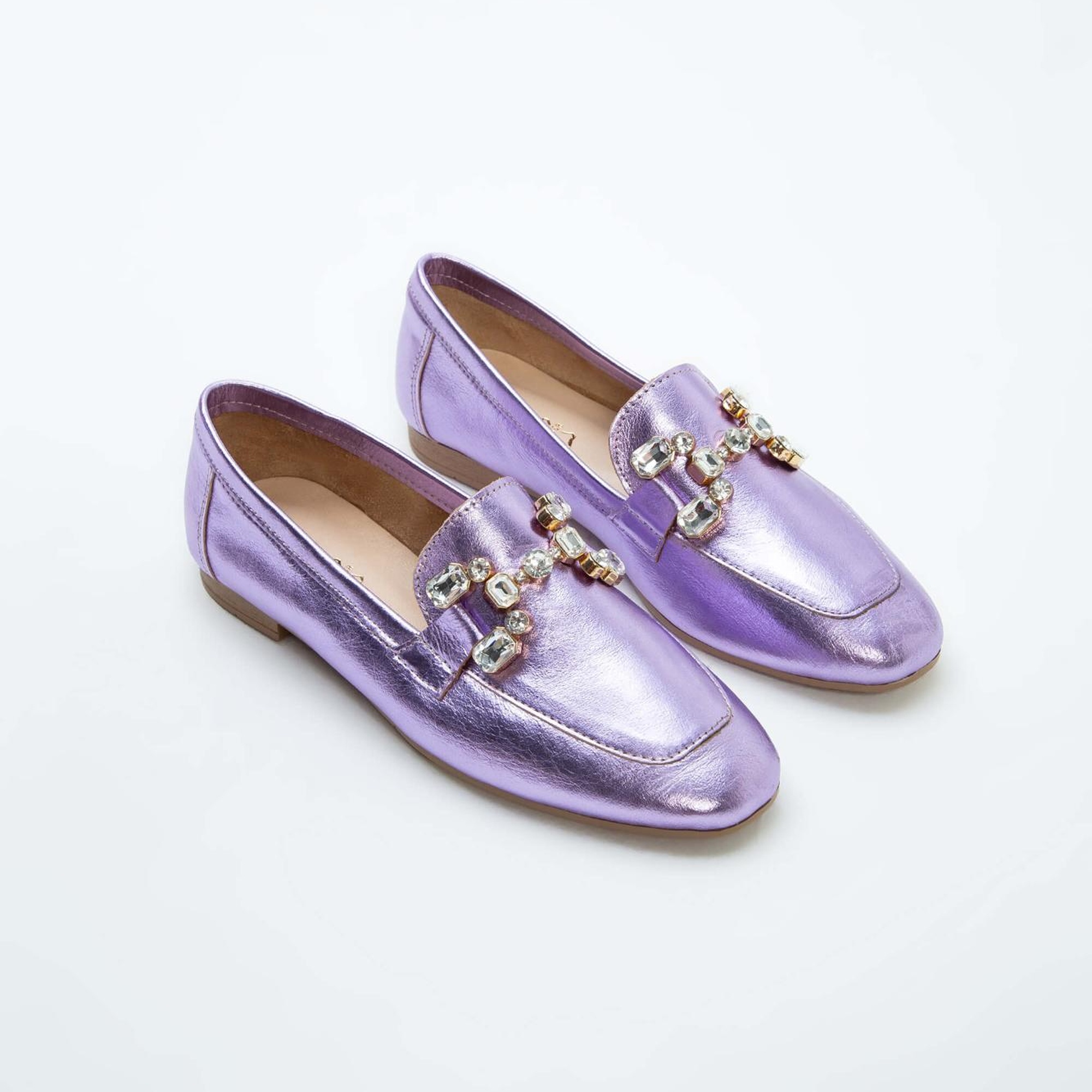 Tamer Tanca Kadın Hakiki Deri Mor Loafer Ayakkabı