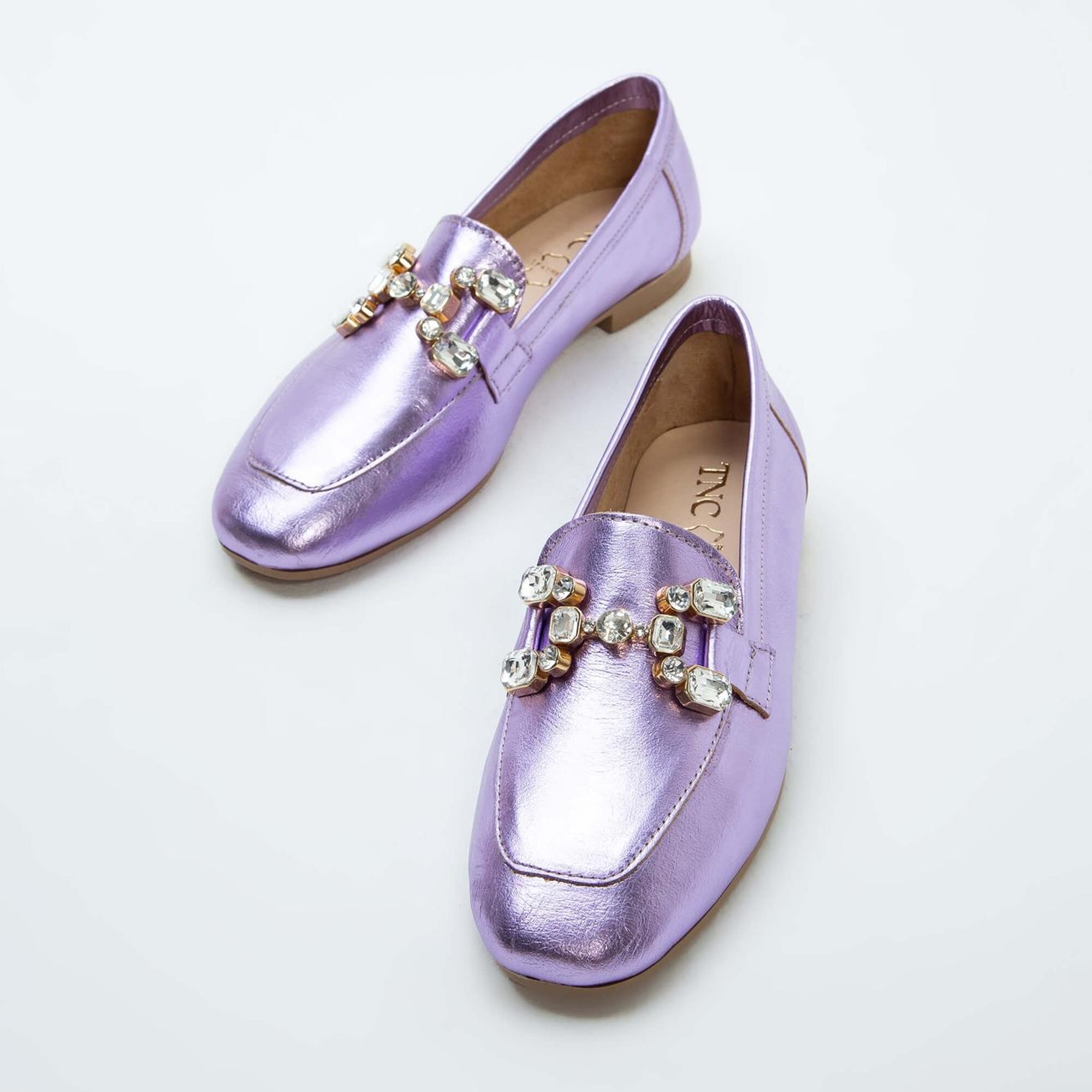 Tamer Tanca Kadın Hakiki Deri Mor Loafer Ayakkabı