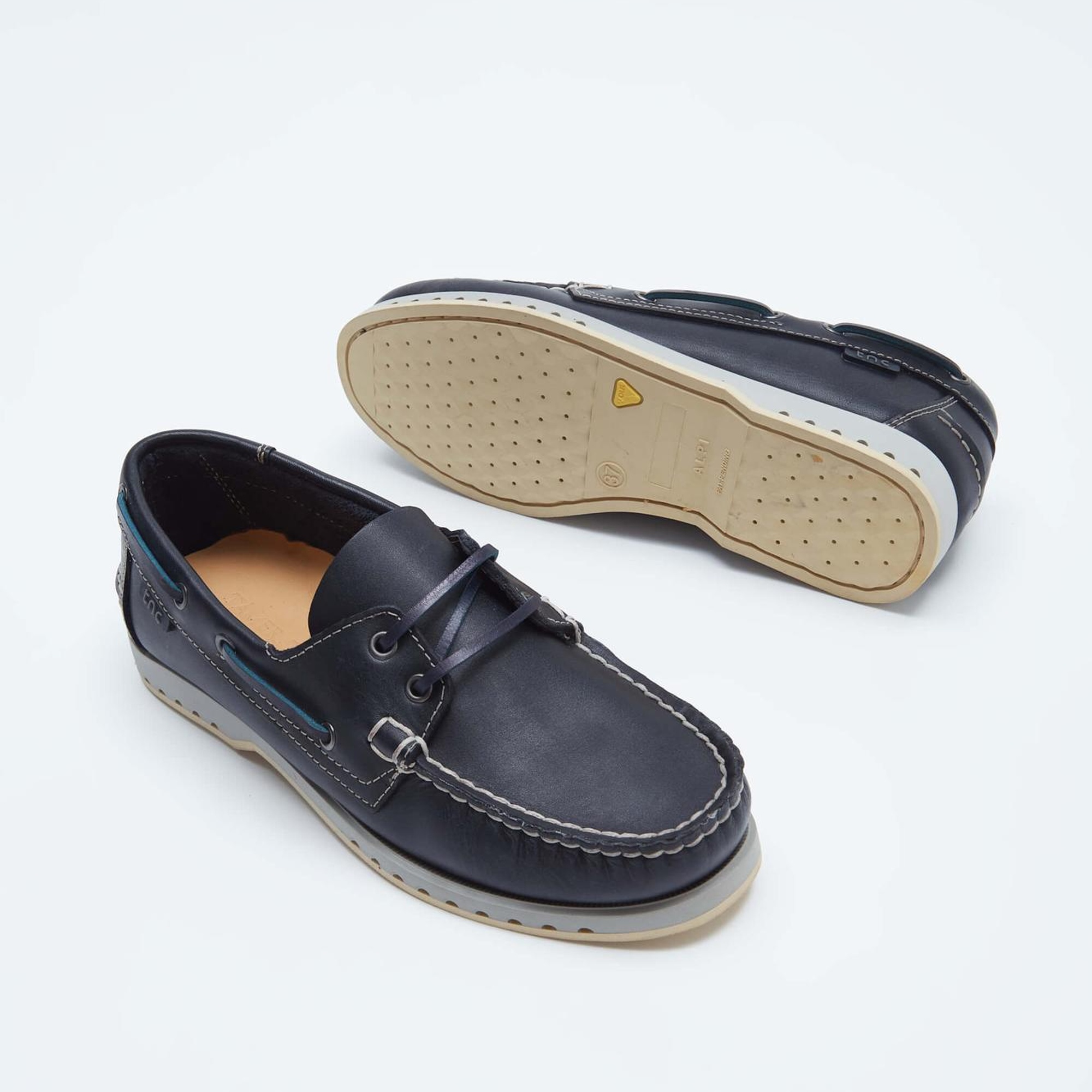 Tamer Tanca Kadın Hakiki Deri Lacivert Loafer Ayakkabı