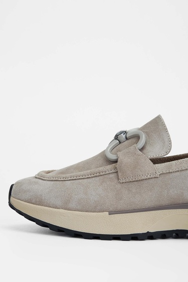  Tamer Tanca Kadın Hakiki Deri Bej Casual Ayakkabı