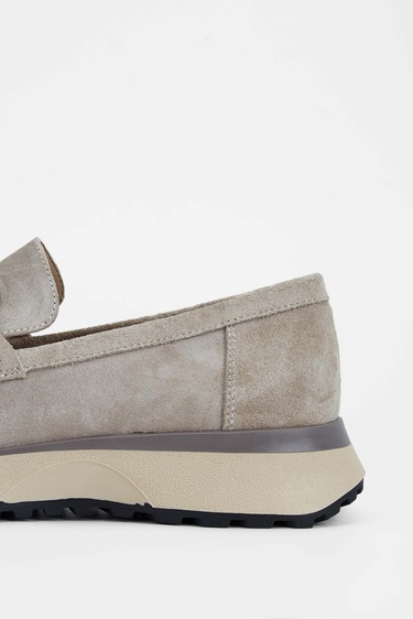  Tamer Tanca Kadın Hakiki Deri Bej Casual Ayakkabı