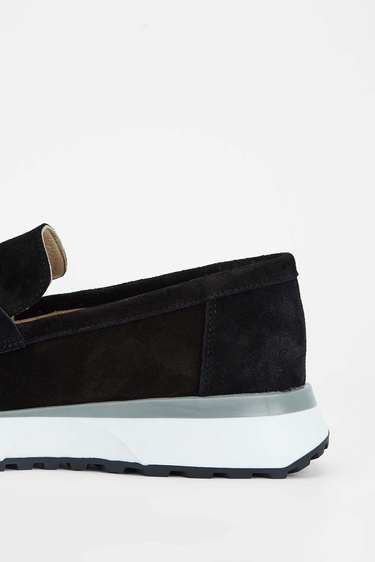  Tamer Tanca Kadın Hakiki Deri Siyah Süet Casual Ayakkabı