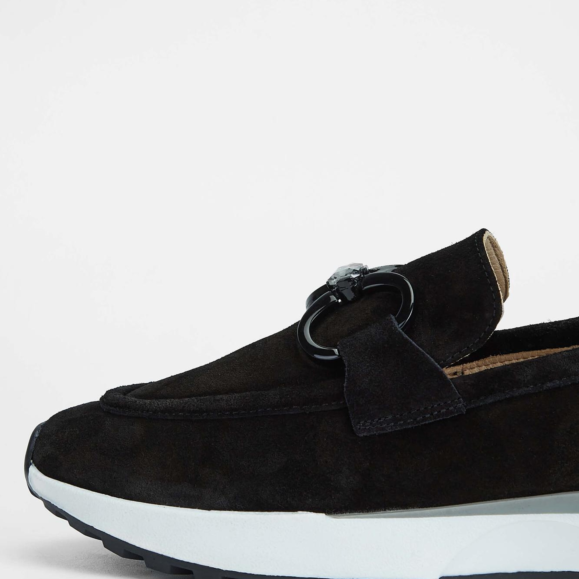 Tamer Tanca Kadın Hakiki Deri Siyah Süet Casual Ayakkabı