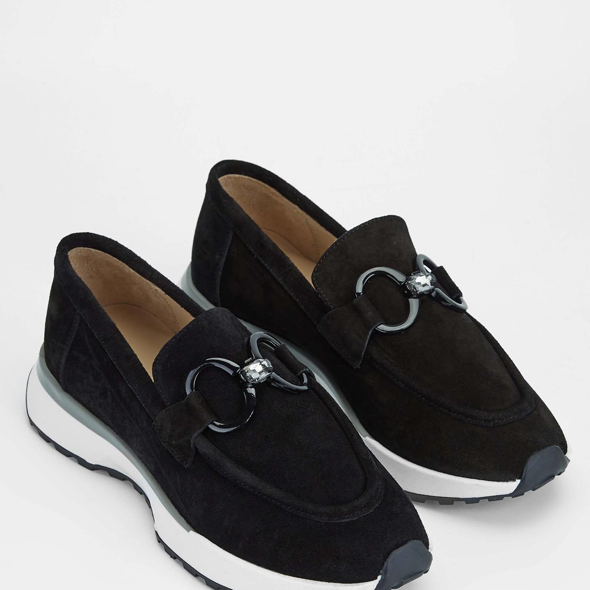 Tamer Tanca Kadın Hakiki Deri Siyah Süet Casual Ayakkabı