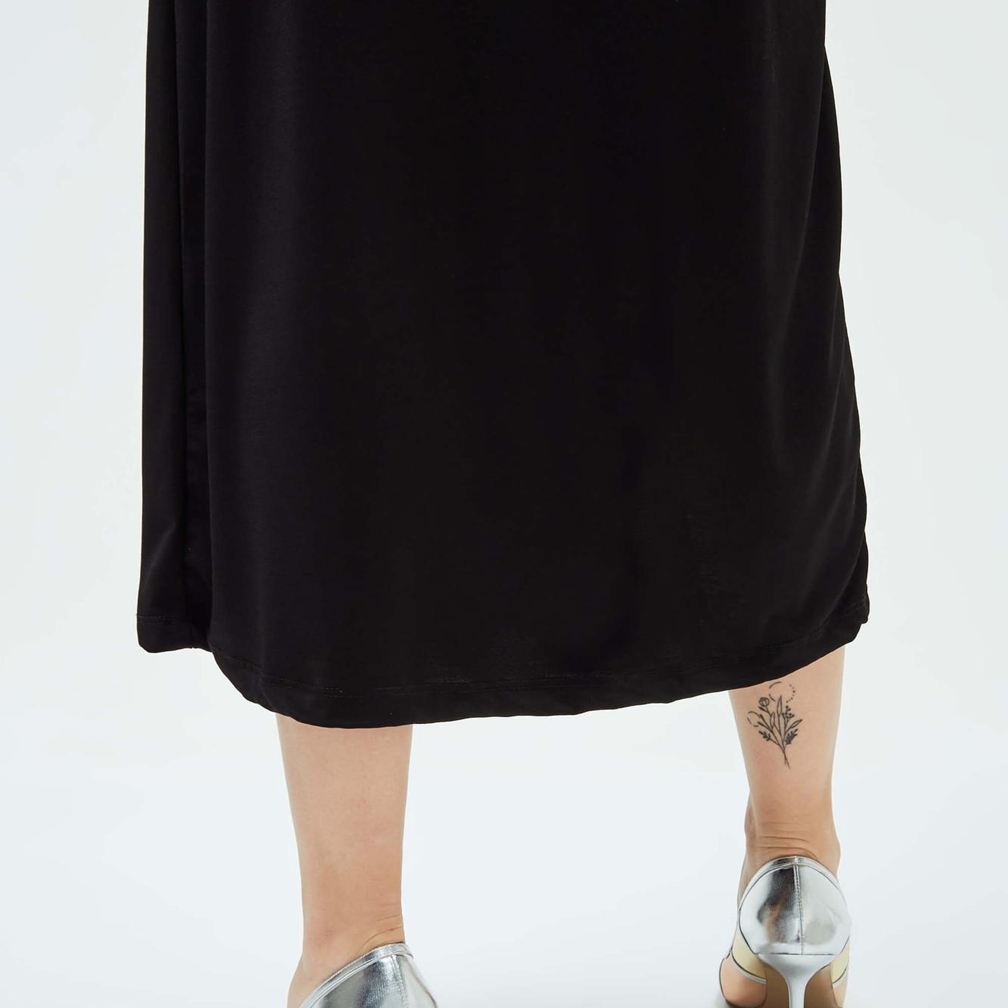 Tamer Tanca Kadın Vegan Gümüş Kombin Stiletto Ayakkabı