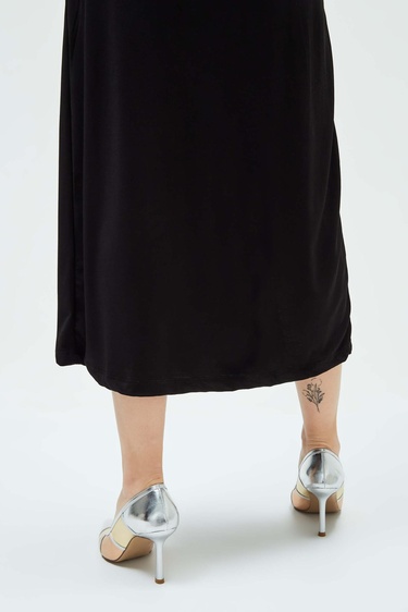  Tamer Tanca Kadın Vegan Gümüş Kombin Stiletto Ayakkabı