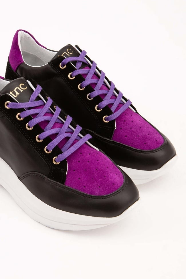  Tamer Tanca Kadın Hakiki Deri Siyah Sneakers & Spor Ayakkabı