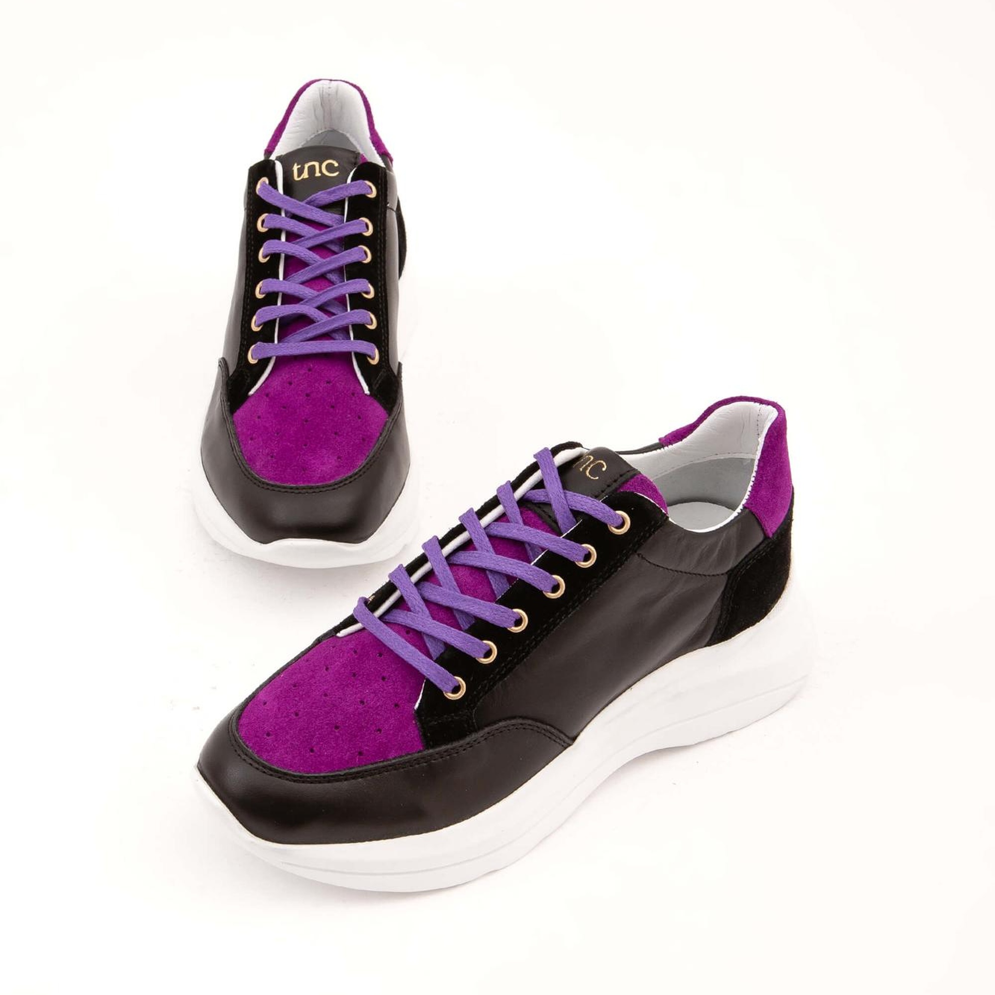 Tamer Tanca Kadın Hakiki Deri Siyah Sneakers & Spor Ayakkabı