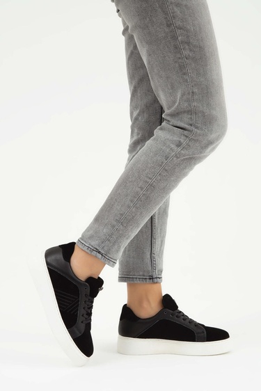  Tamer Tanca Kadın Vegan Siyah Sneakers & Spor Ayakkabı