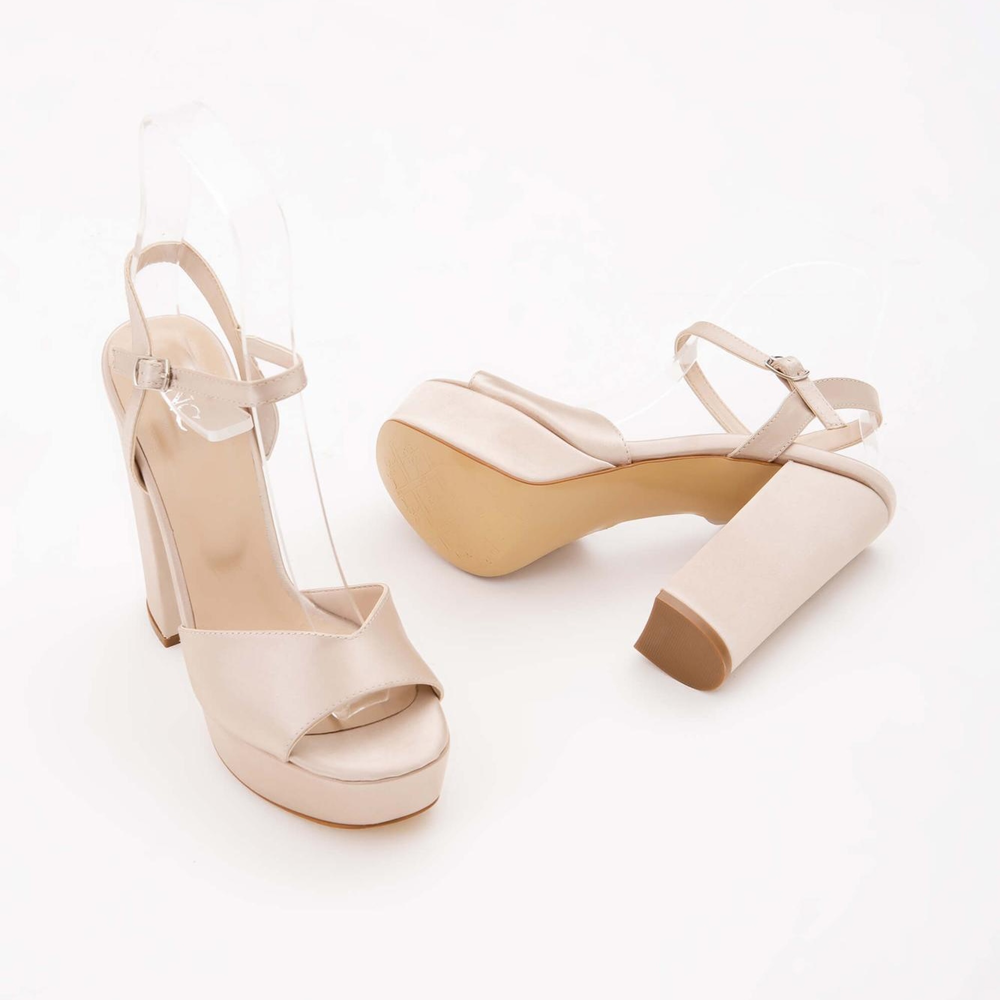 Tamer Tanca Kadın Vegan Toprak Saten Abiye Ayakkabı