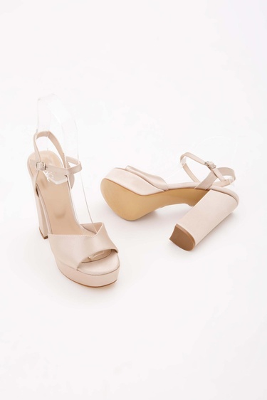  Tamer Tanca Kadın Vegan Toprak Saten Abiye Ayakkabı