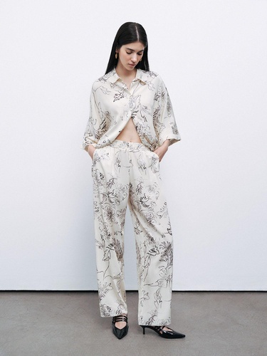  Desenli Jakarlı Pantolon