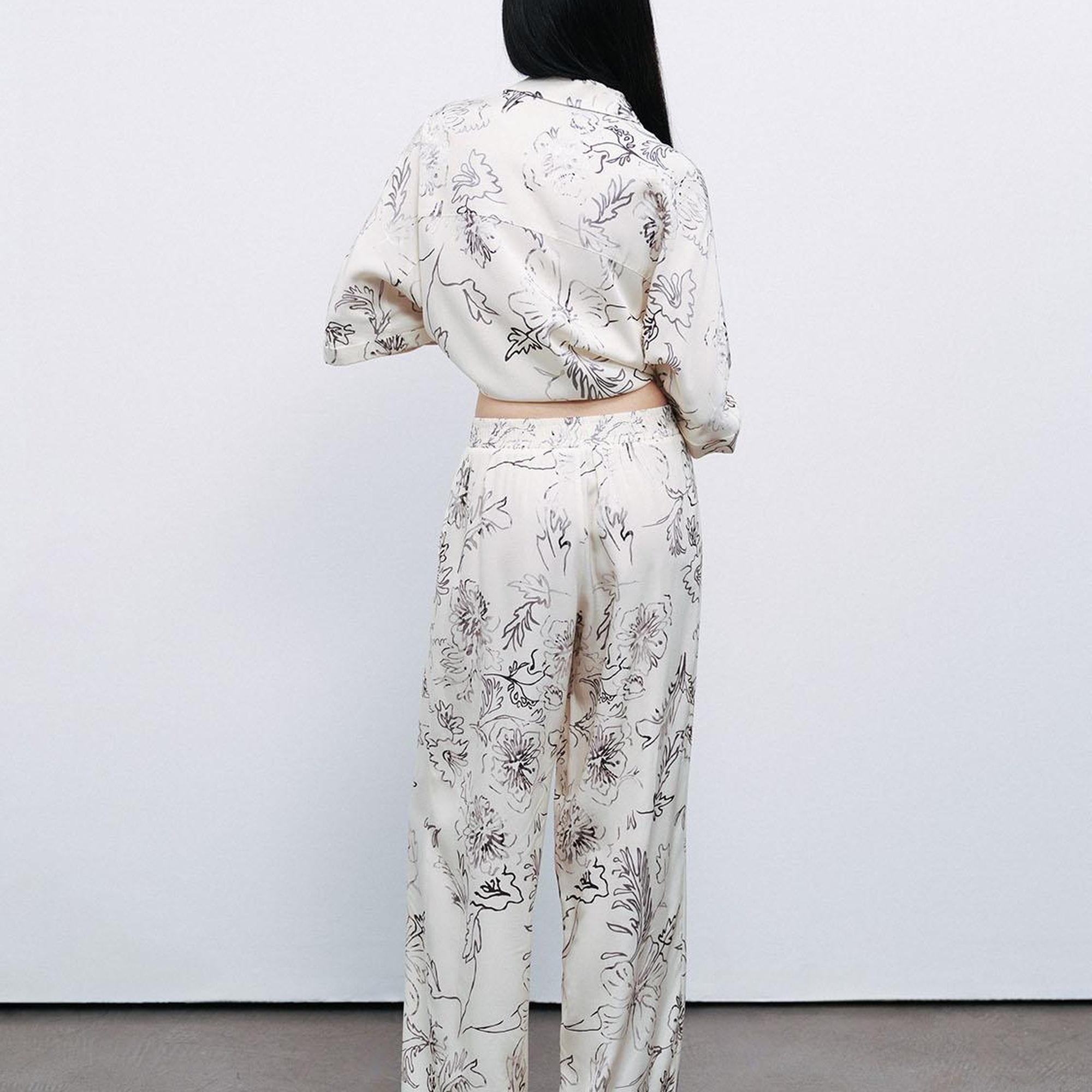 Desenli Jakarlı Pantolon