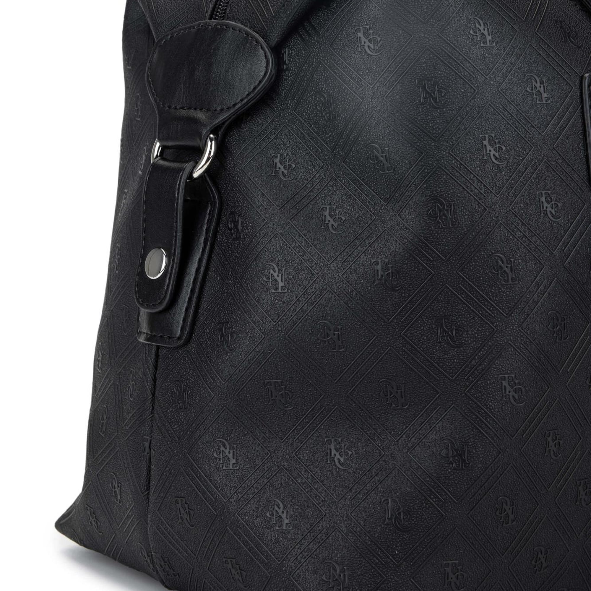 Tamer Tanca Kadın Vegan Siyah El Valizi Çanta